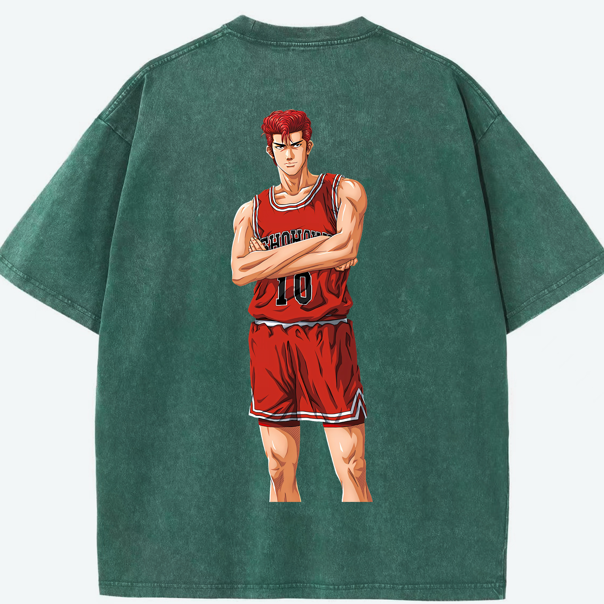 （画像用） SLAM DUNK／スラムダンク 綿100% ヴィンテージ風 半袖Tシャツ（背面プリント）